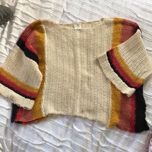Boho open knit sweater!